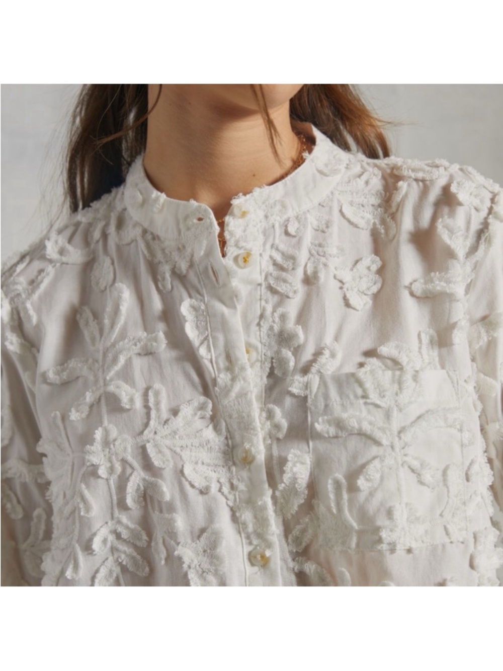 Pilcro The Whitney Embroidered Trapeze Buttondown - Picture 4 of 10